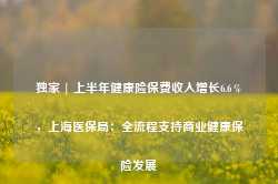 独家 | 上半年健康险保费收入增长6.6％，上海医保局：全流程支持商业健康保险发展-第1张图片-义乌微创医院