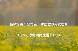 佰维存储：公司前三季度营收同比增长136.76%，净利润同比增长147.13%-第1张图片-义乌微创医院