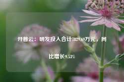 开普云：研发投入合计7829.69万元，同比增长9.53%-第1张图片-义乌微创医院