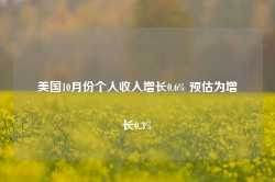 美国10月份个人收入增长0.6% 预估为增长0.3%-第1张图片-义乌微创医院