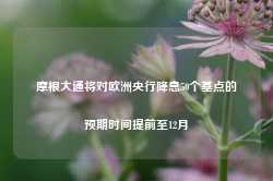 摩根大通将对欧洲央行降息50个基点的预期时间提前至12月-第1张图片-义乌微创医院