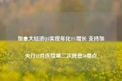 加拿大经济Q3实现年化1%增长 支持加央行12月连续第二次降息50基点-第1张图片-义乌微创医院